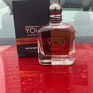 Emporio Armani Stronger With You Intensely - Amber Brown Bottle with Black Cap